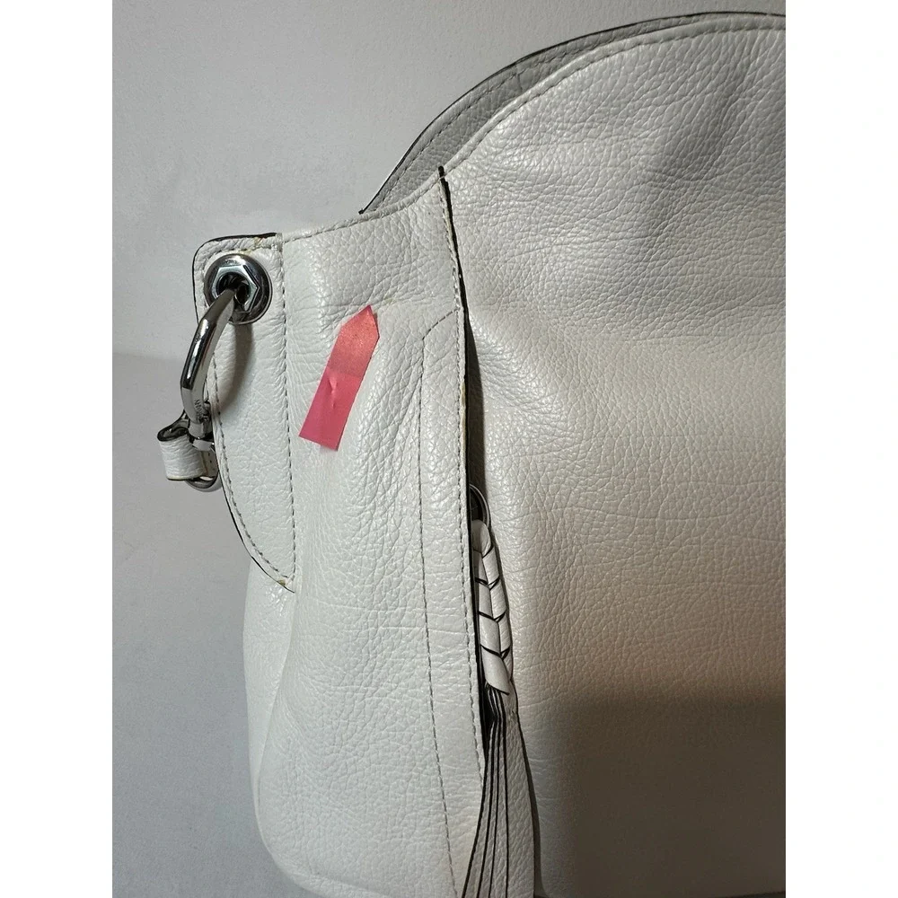OrYany Danielle White Pebbled Leather‎ Shoulder Bag